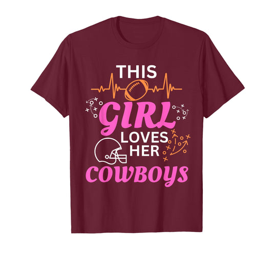 This Girl Loves Her Cowboy Cute Texas Dallas T-Shirt