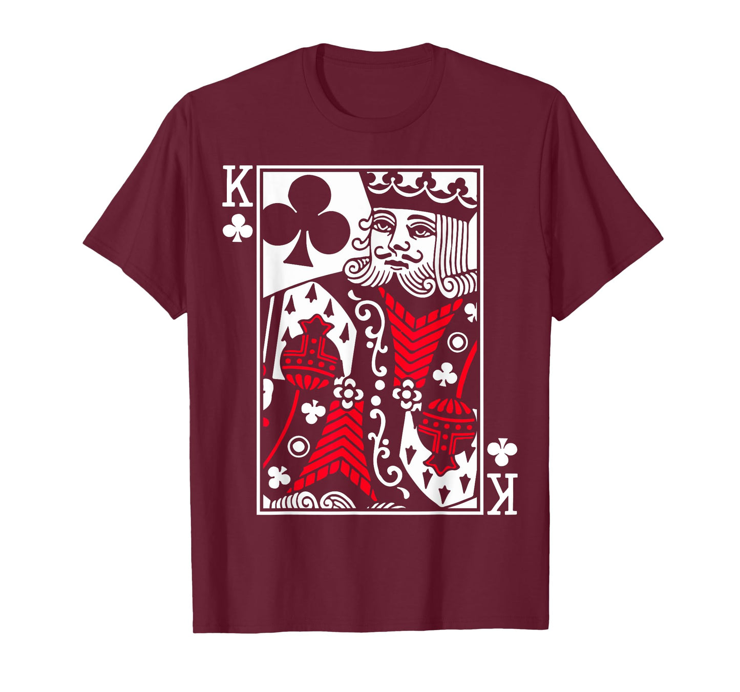 King Poker Card of Clubs Playing Cards with 4 Kings Costume T-Shirt