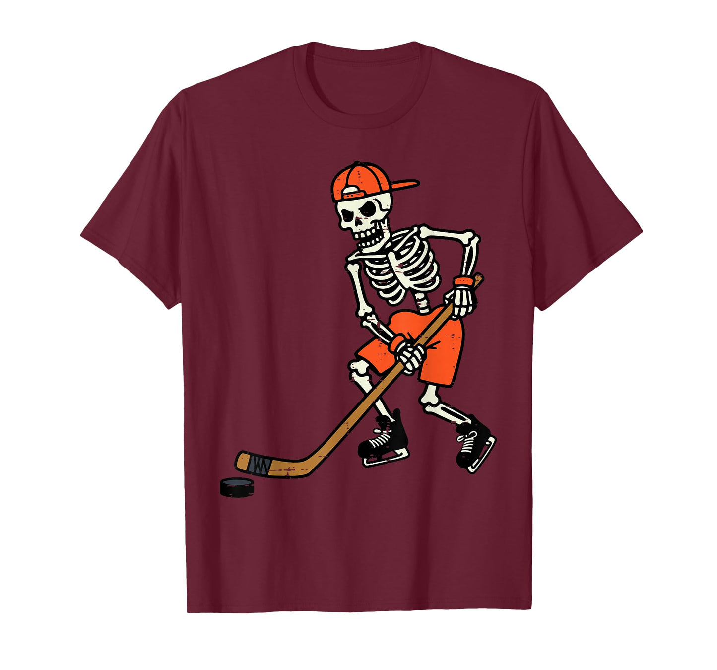 Halloween Skeleton Ice Hockey Costume Men Boys Kids Teens T-Shirt