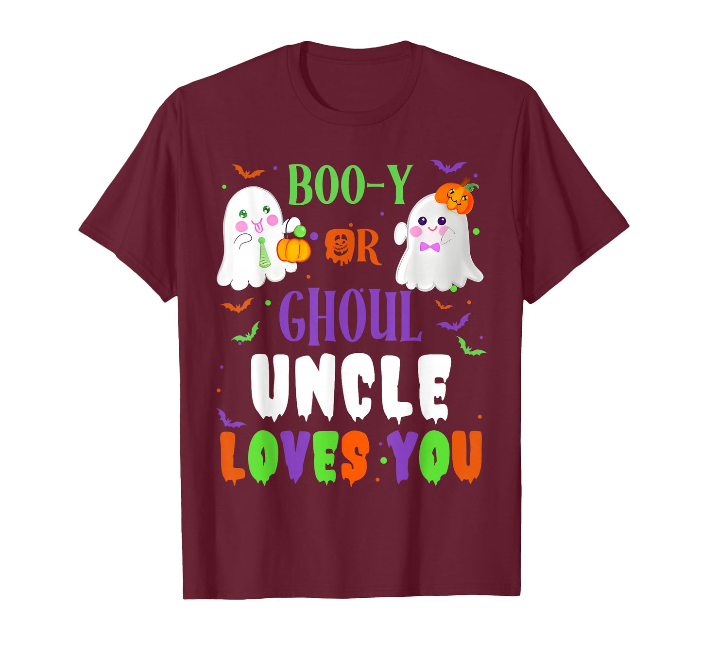 Boo-y Or Ghoul Uncle Loves You Boo Halloween Baby Gender T-Shirt