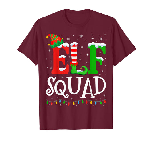 Elf Family Christmas Matching Pajamas Xmas Elf Squad T-Shirt