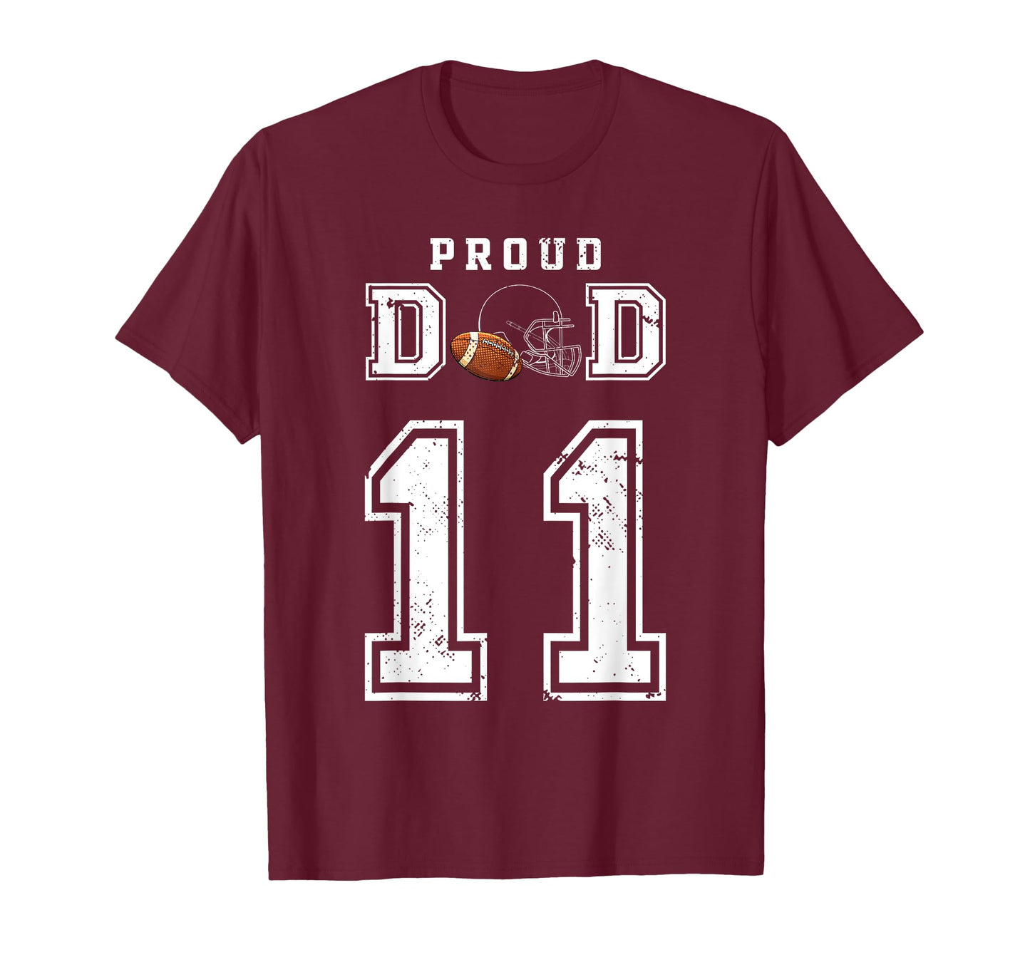 Custom Proud Football Dad Number 11 Personalized For Men T-Shirt