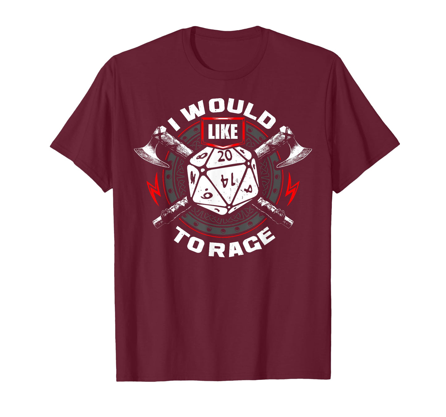 I Would Like To Rage RPG Role Play Game Tabletop Gamer Dice T-Shirt