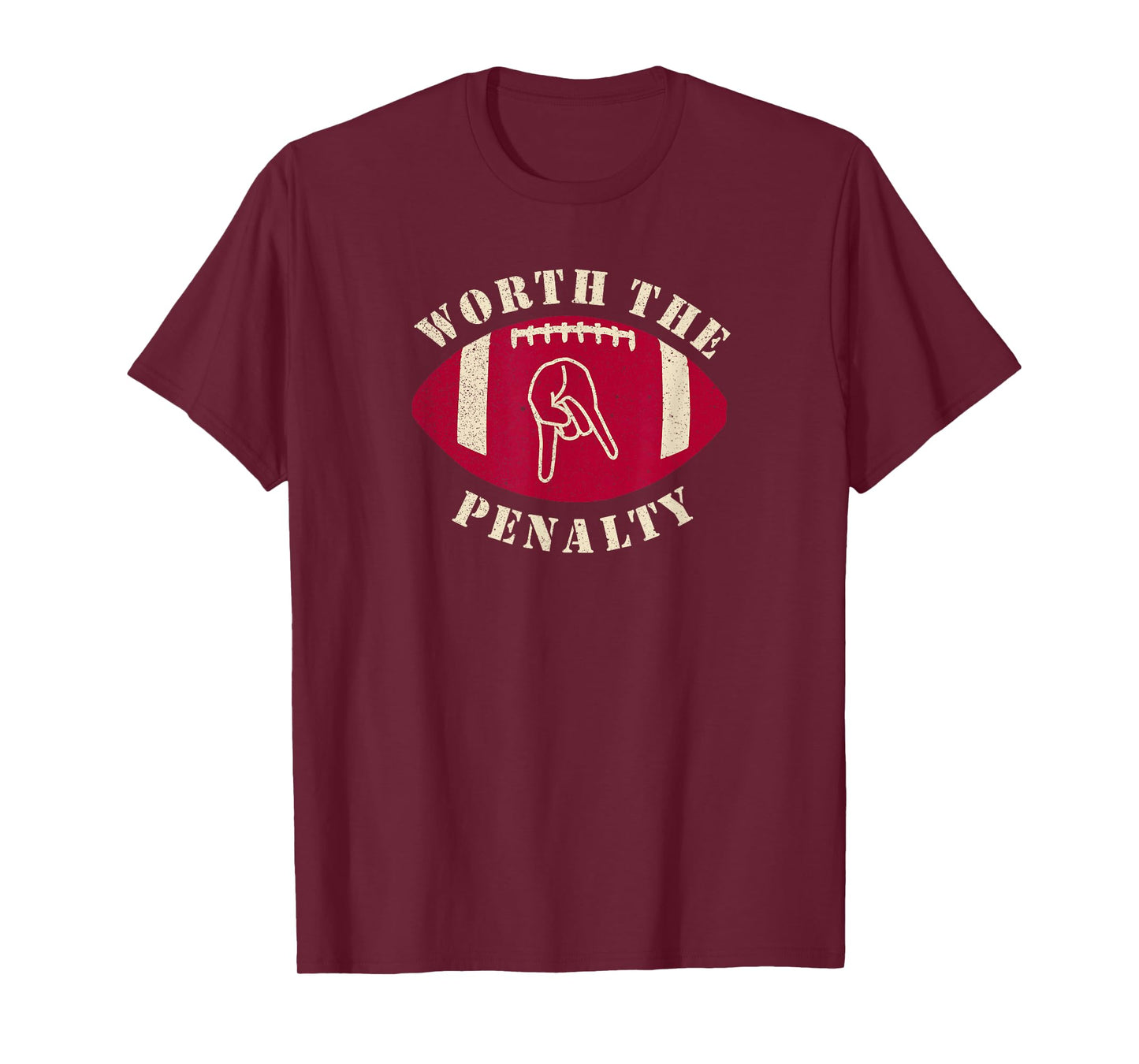 Horns Down Worth The Penalty Oklahoma Texas Red River T-Shirt