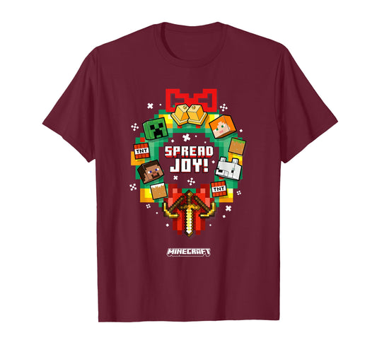 Minecraft Christmas Spread Joy! Xmas Crown Group Shot T-Shirt