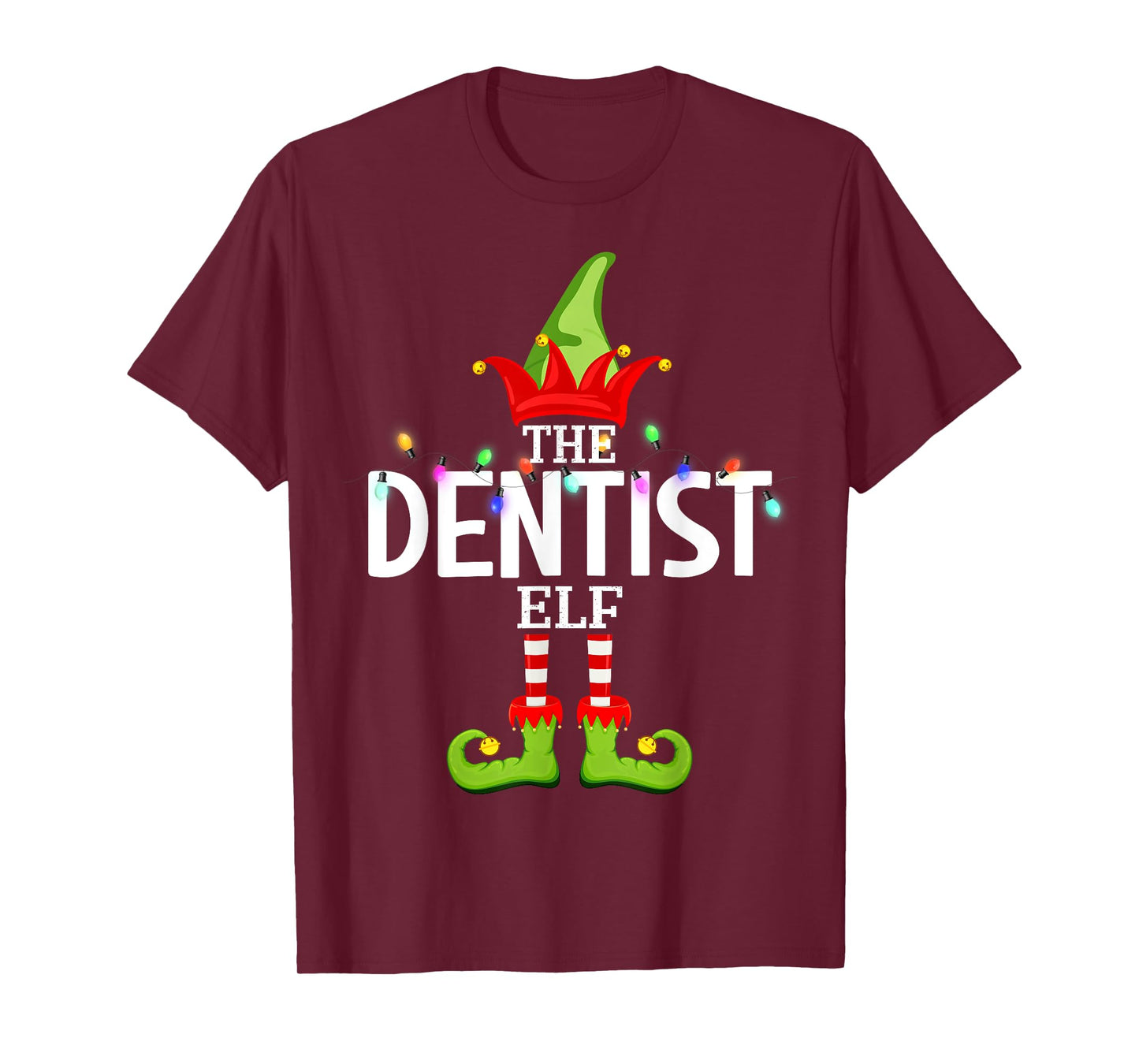 The Dentist Elf Christmas Matching Pajamas T-Shirt
