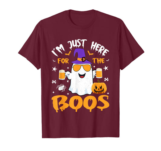 Funny Halloween Ghost Costume I'm Just Here for The Boos T-Shirt