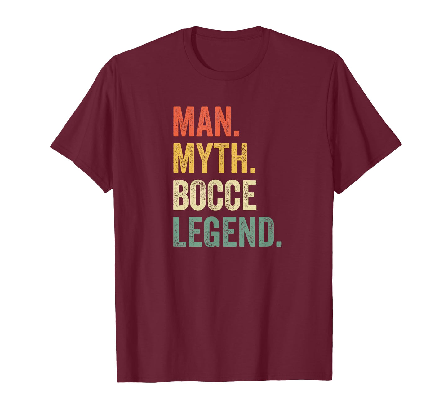 Man Myth Bocce Legend Funny Bocce Ball Player Dad Vintage T-Shirt