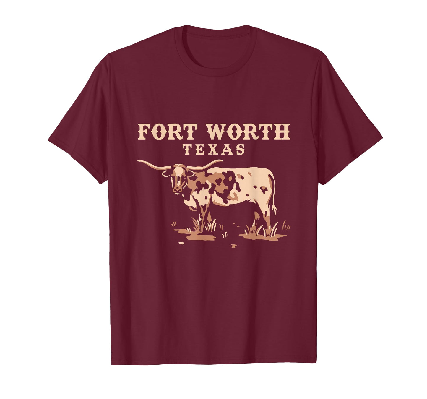 Vintage Bull Graphic Fort Worth Texas Souvenir T-Shirt