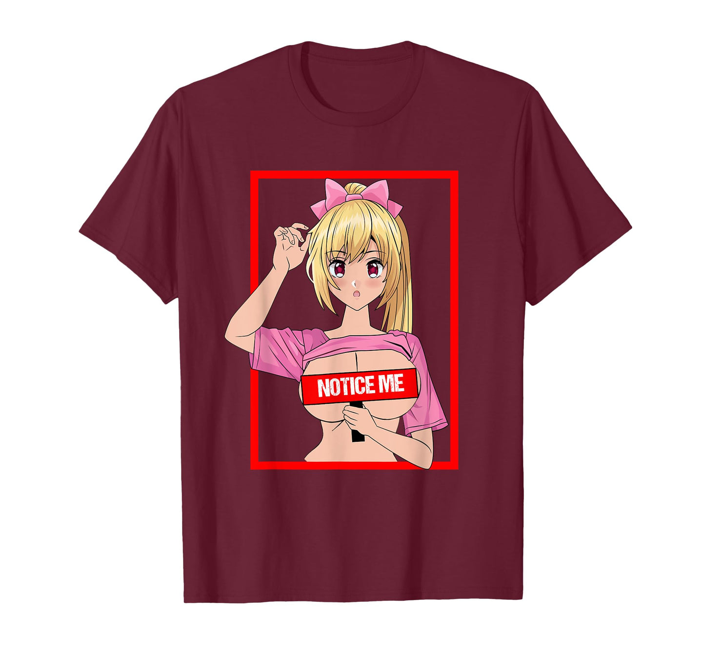 Sexy Big Breasts Cartoon Girl me Noticed Japan Anime T-Shirt