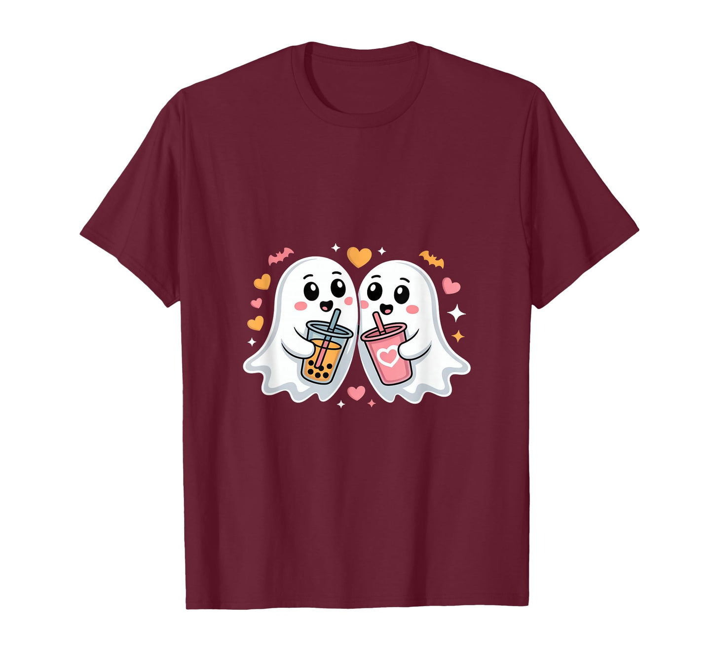 Cute Halloween Ghosts Bubble Tea Lovers T-Shirt