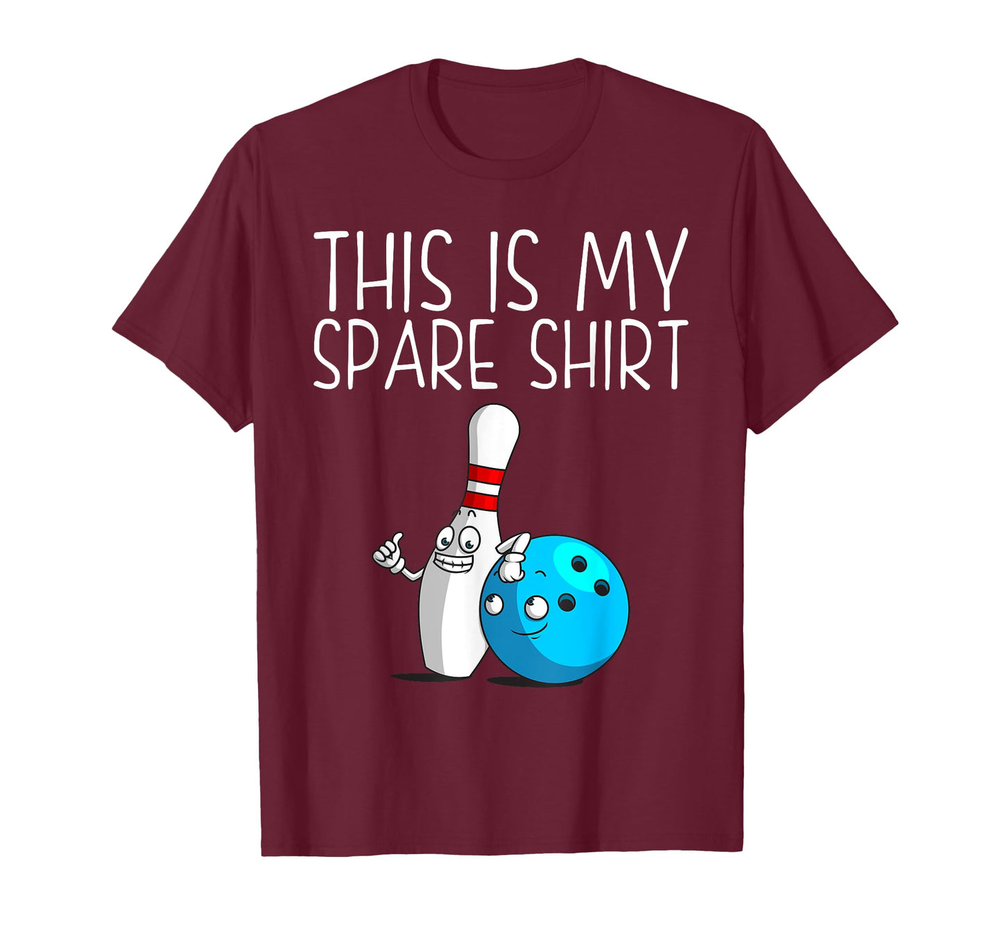 Funny Bowling Gift For Men Women Cool Bowler Spare Ball Pin T-Shirt