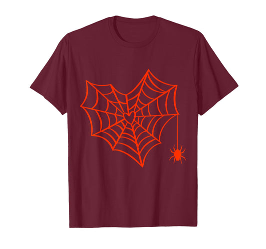 Halloween Spider Web Costume Cute Heart Spider Web Cobweb T-Shirt