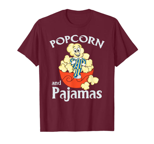 Popcorn And Pajamas Design For A Pajama Party T-Shirt