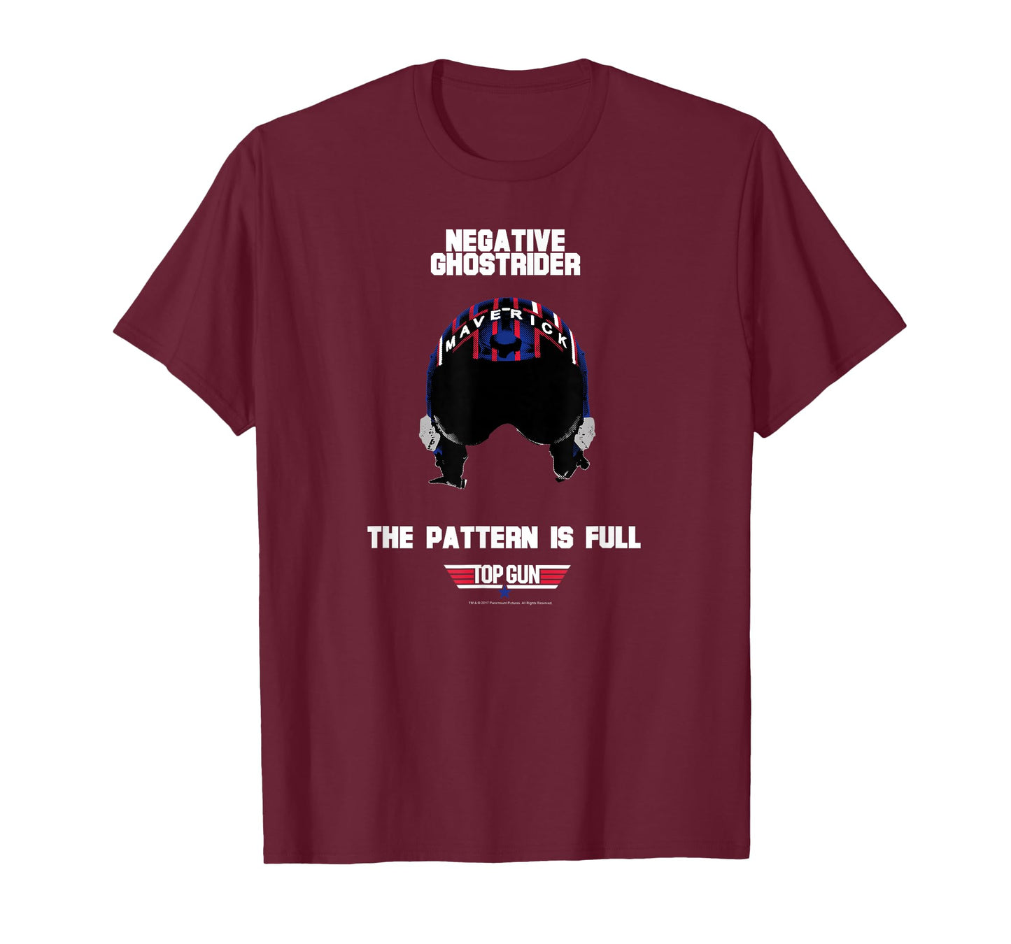 Top Gun Negative Ghostrider Helmet Action Movie T-Shirt