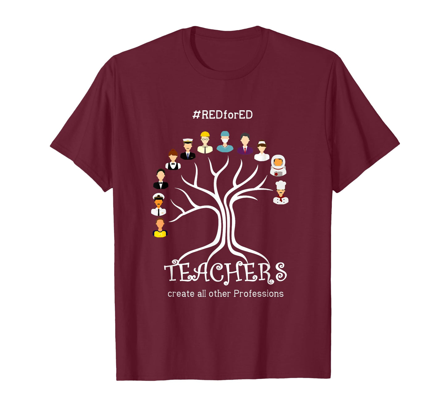 Red for ed Washington Protest Teacher or Back to School Tee T-Shirt
