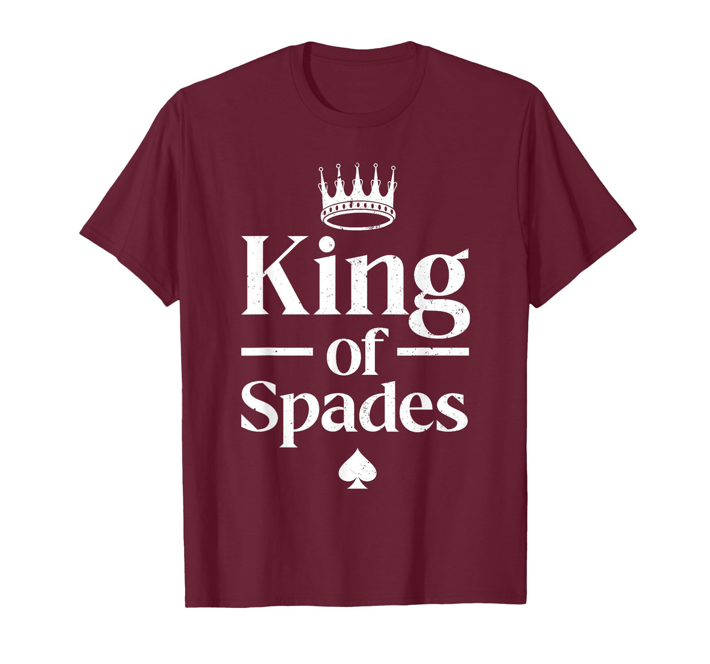 Cool King of Spades Art for Men Dad Card Game Spades Player T-Shirt