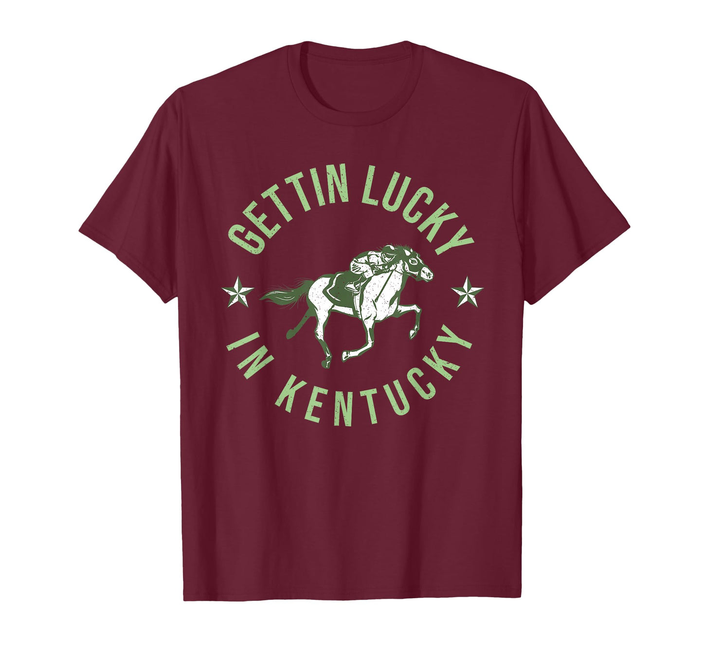 Funny Derby Vintage Getting Lucky In Kentucky Horse Racing T-Shirt