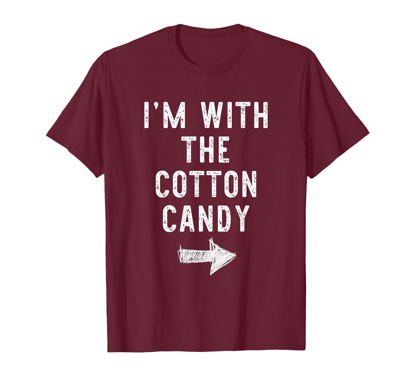 I’m with The Cotton Candy Funny Halloween Couple Costume T-Shirt