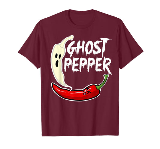 Ghost Pepper Funny Spicy Hot Halloween Ghost Pepper T-Shirt