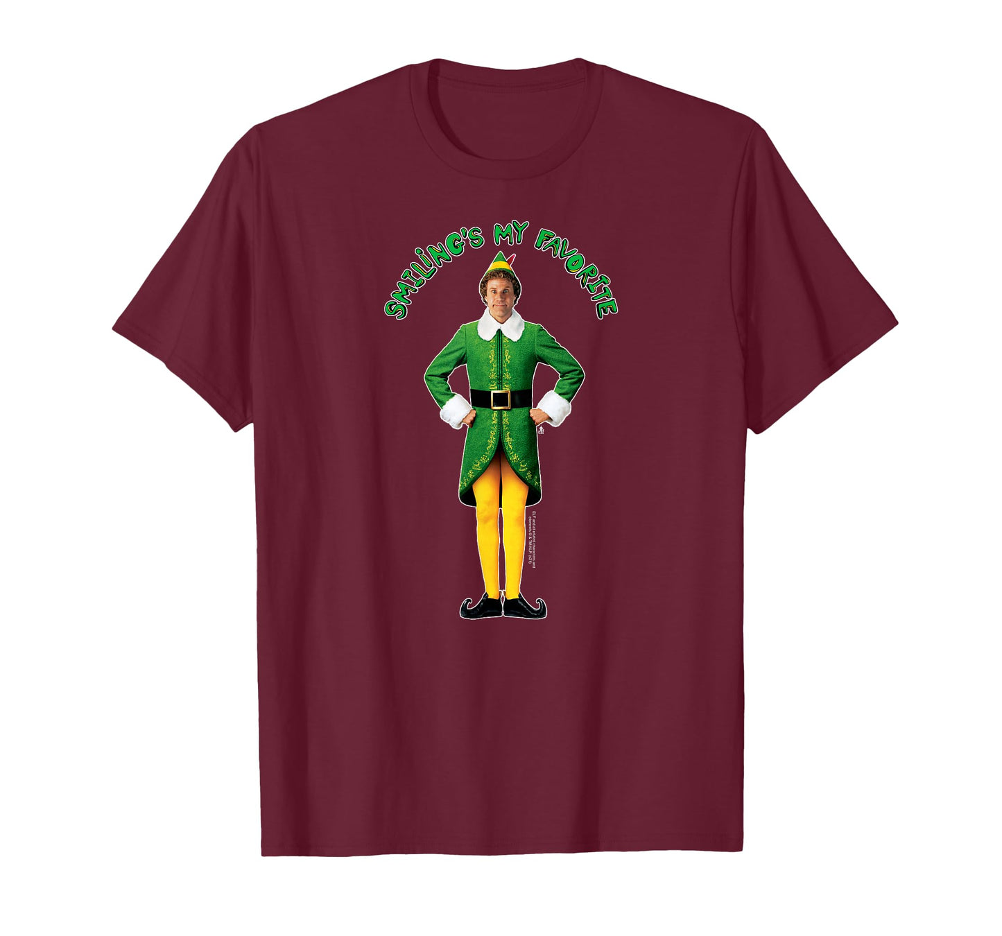 Elf Buddy Smiling's My Favorite Photo Funny Christmas T-Shirt