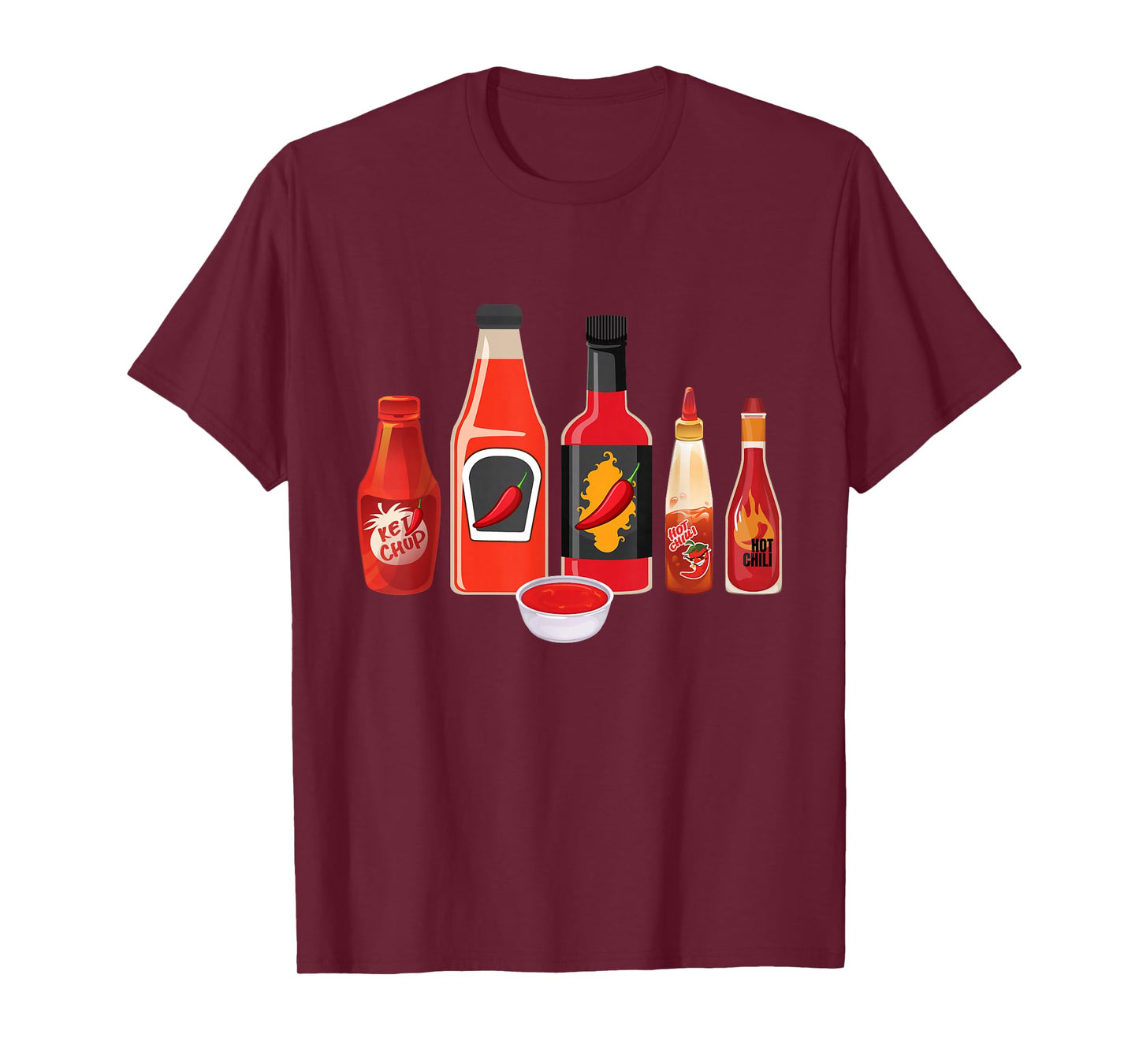 Hot Sauces - Mexican Spicy Food Lover Red Pepper Spice Chili T-Shirt