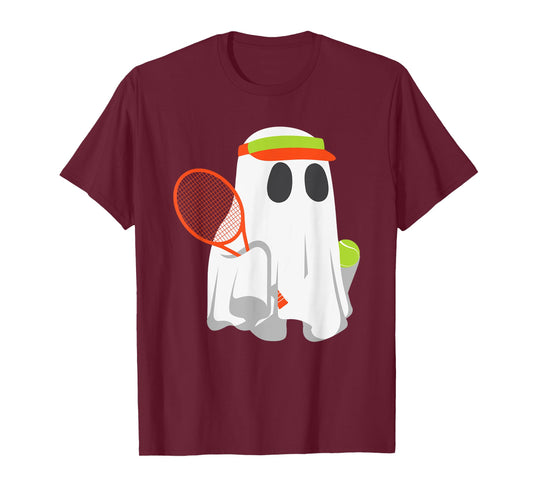 Funny Halloween Tennis Player Ghost Men Women Kids Matching T-Shirt