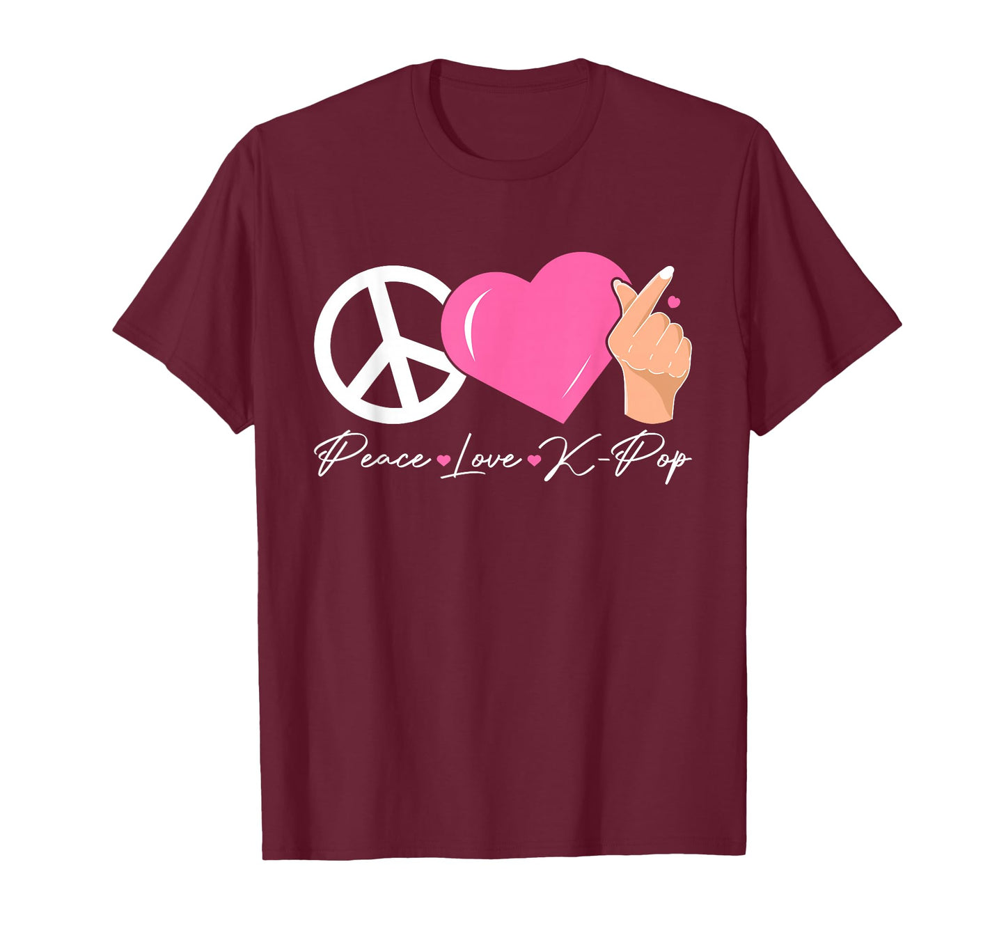Peace Love K-pop Cute Kpop Music Anime Lover T-Shirt