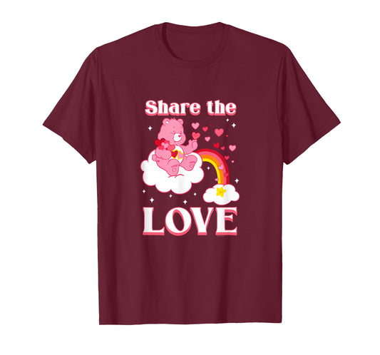 Care Bears Share The Love Love-A-Lot Bear Retro Cartoon T-Shirt