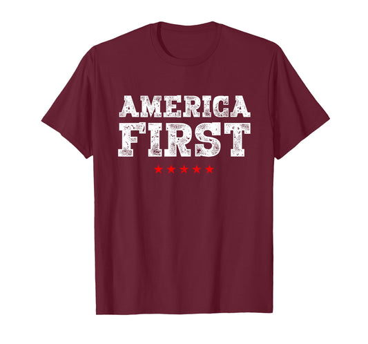 America First Pro-Trump T-Shirt Men Women T-Shirt