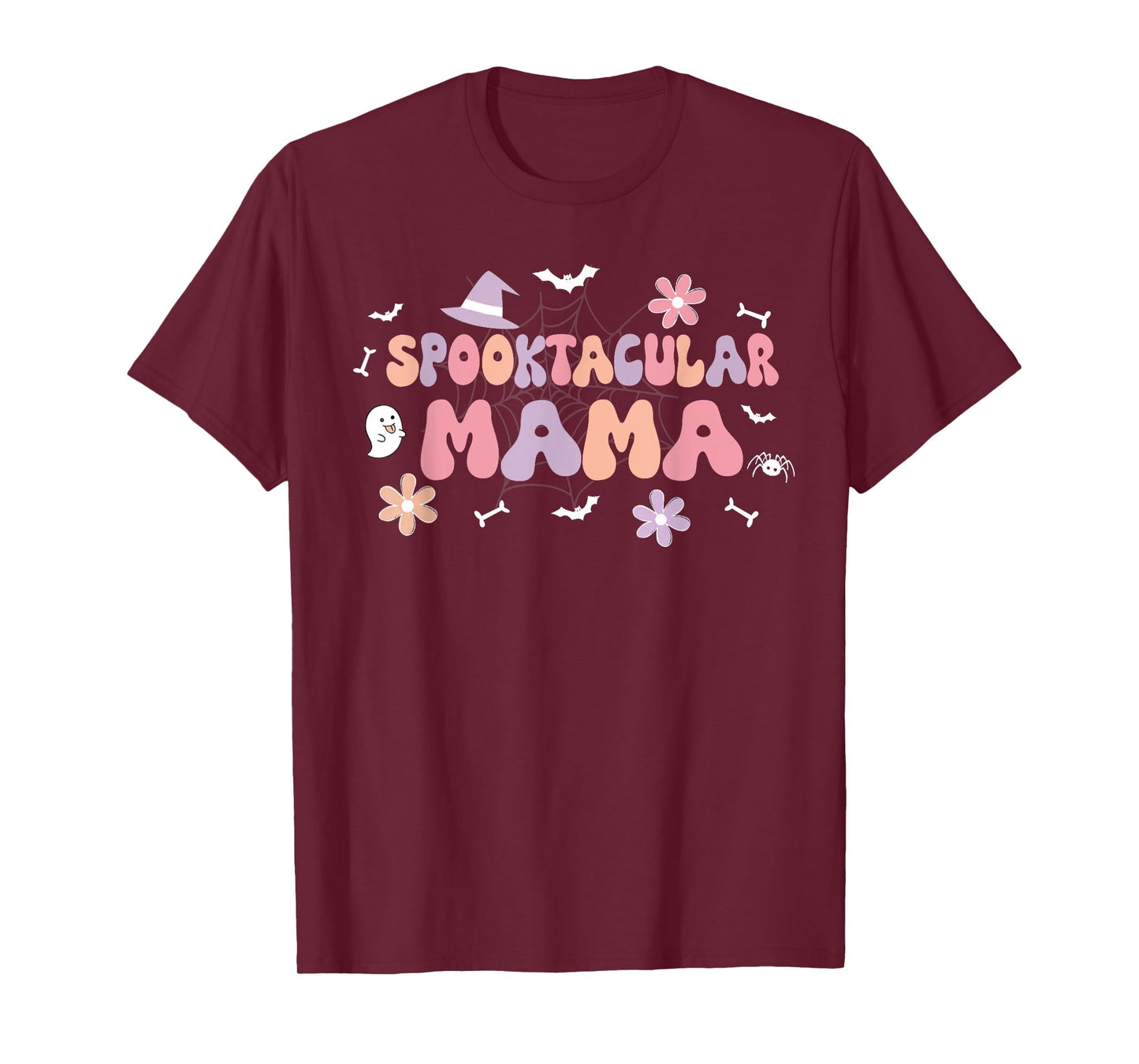 Spooktacular Mama Birthday Girl Cute Ghost Halloween T-Shirt