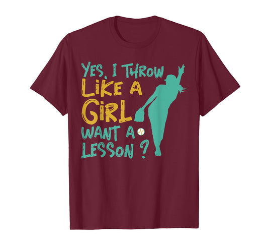I Know I Play Like A Girl Softball T-Shirt
