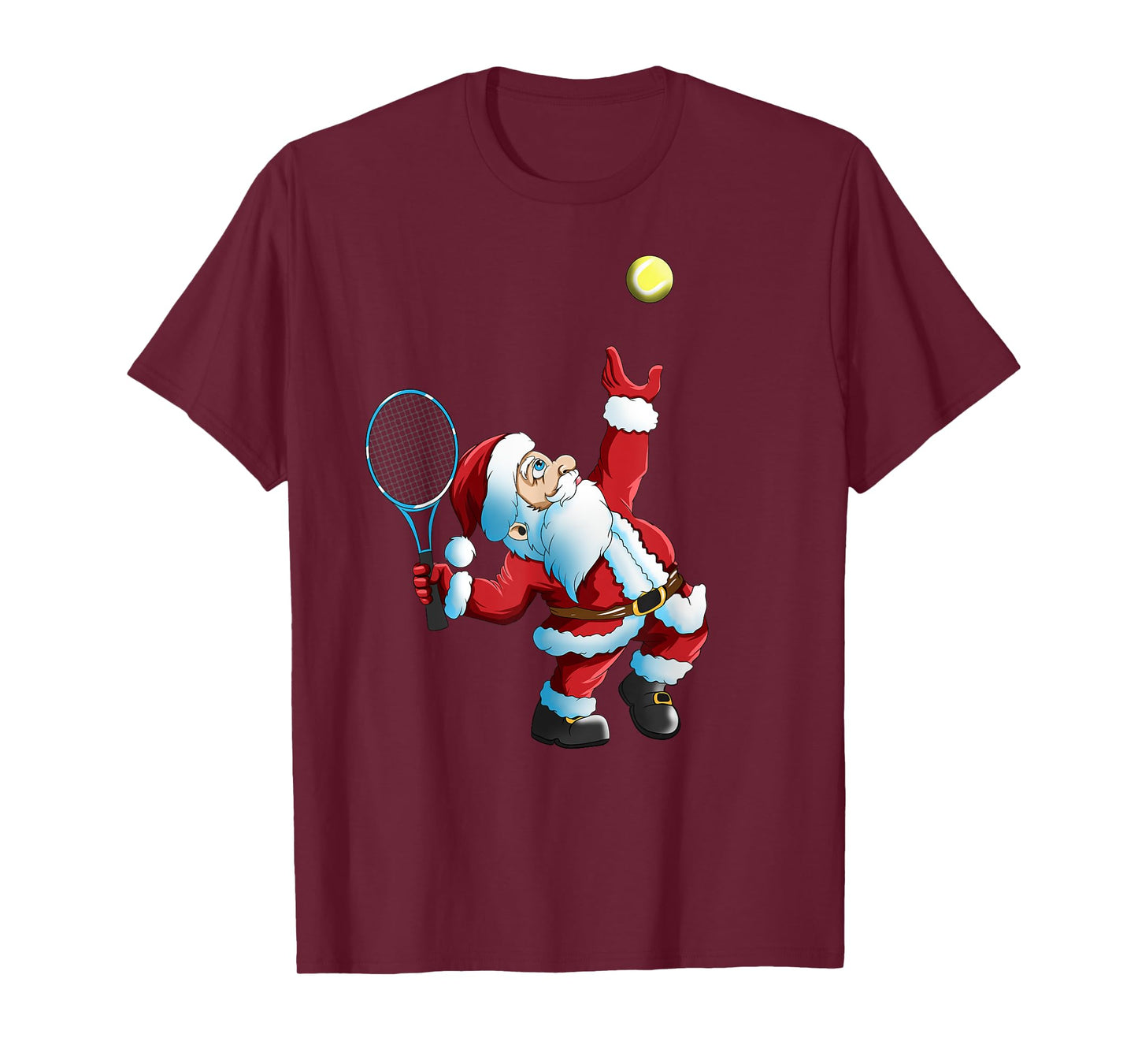 Christmas Santa Claus Tennis Game Tennis Racket T-Shirt