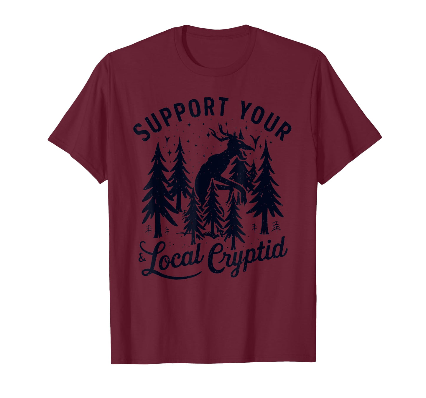 Official Cryptid Research Team Wendigo Hunting Creatures T-Shirt