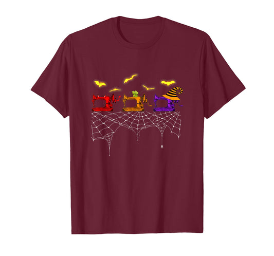 Quilter Scary Halloween Costume Sewing Machine T-Shirt