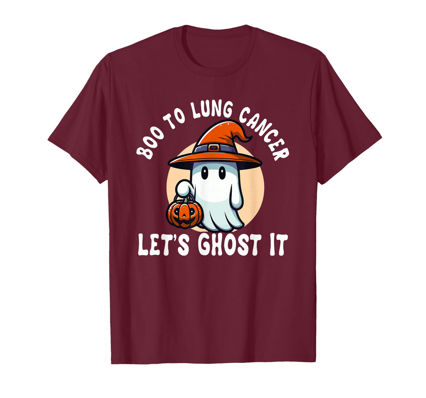 Boo To Lung Cancer Let's Ghost It Halloween Costume T-Shirt