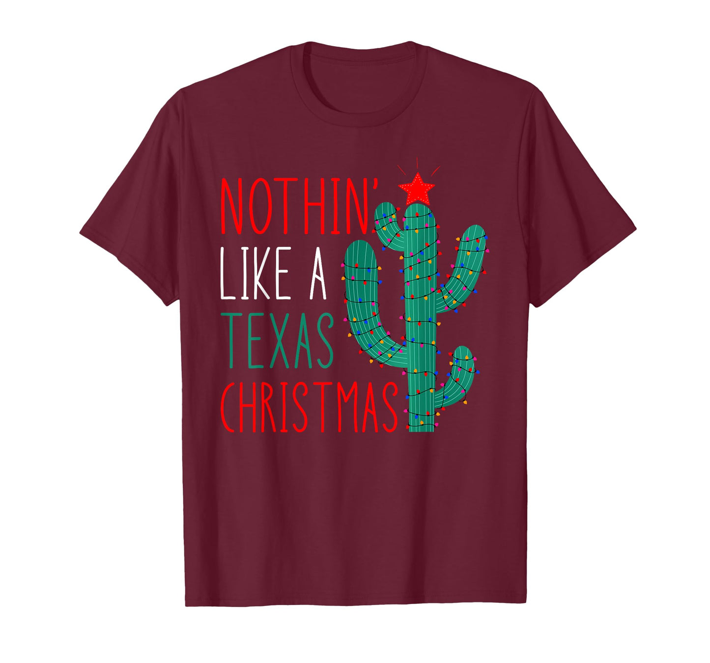 Cute Texas Christmas 2021 Family Matching Adult Unisex Black Crew Neck Short Sleeve T-Shirt