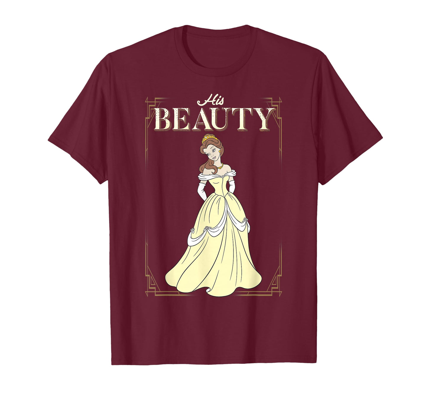 Disney Beauty and The Beast Belle His Beauty Vintage Frame T-Shirt