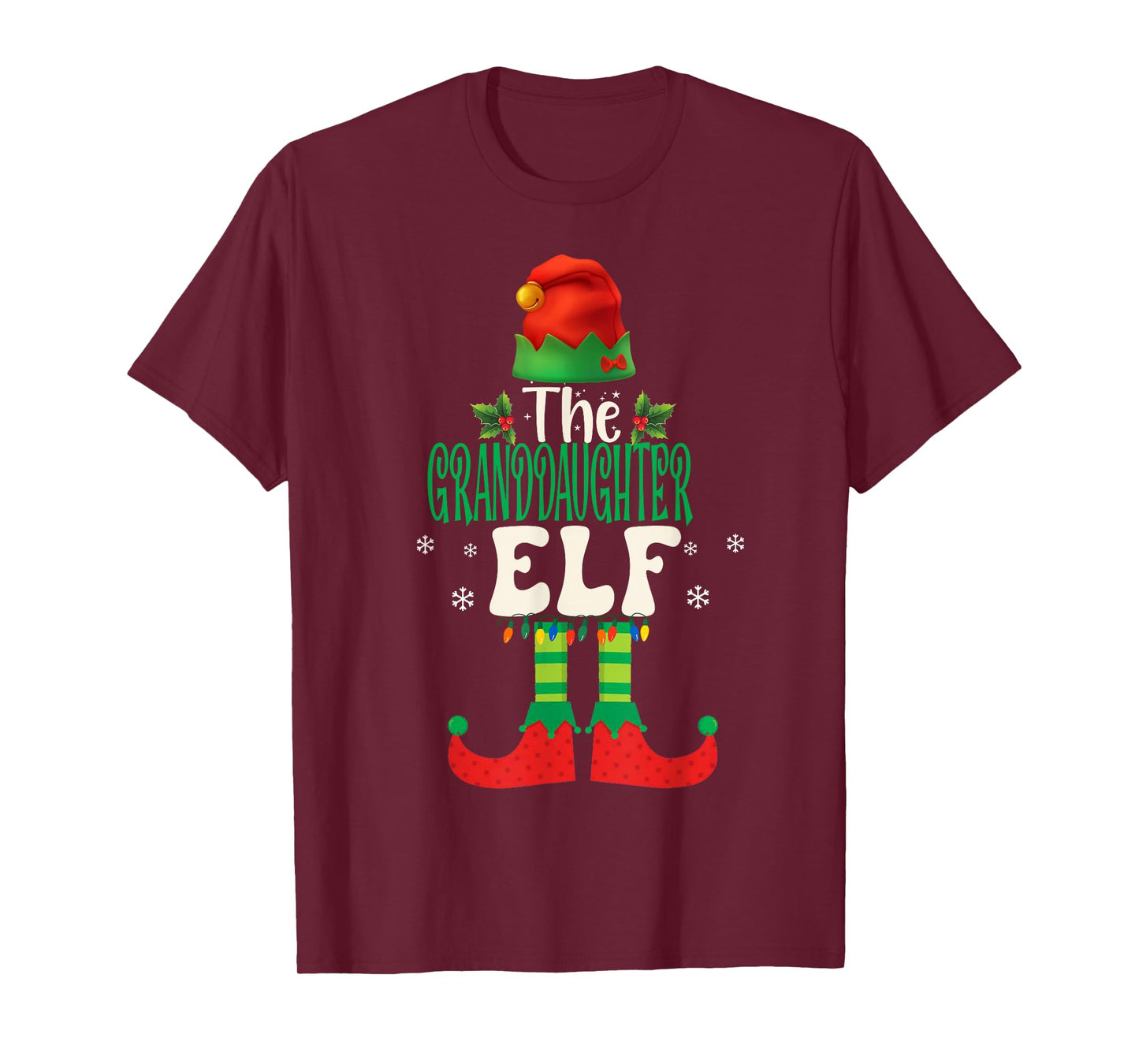 Funny The Granddaughter Elf Group Matching Family Christmas T-Shirt