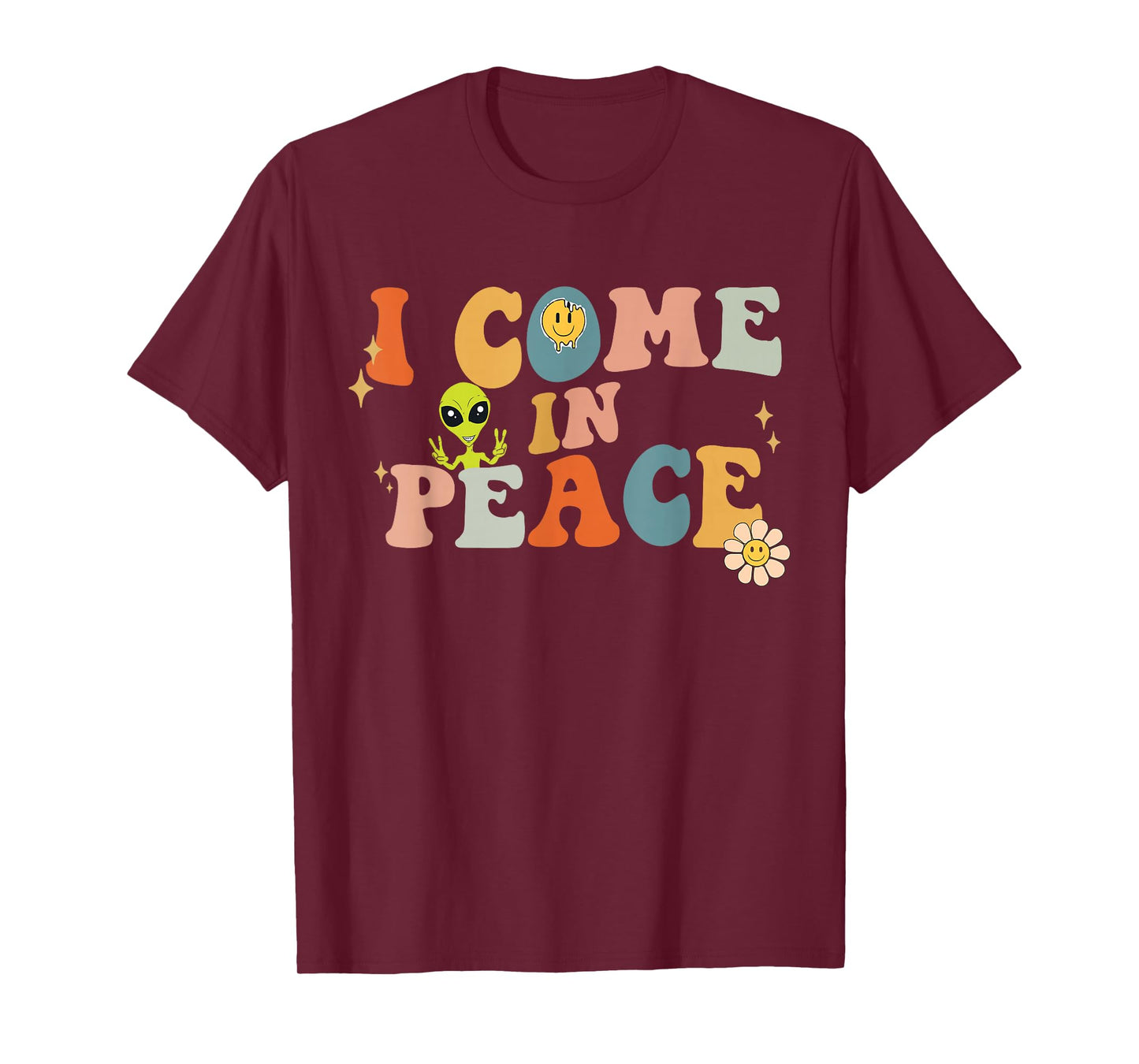 I come in peace Im peace groovy matching couples T-Shirt