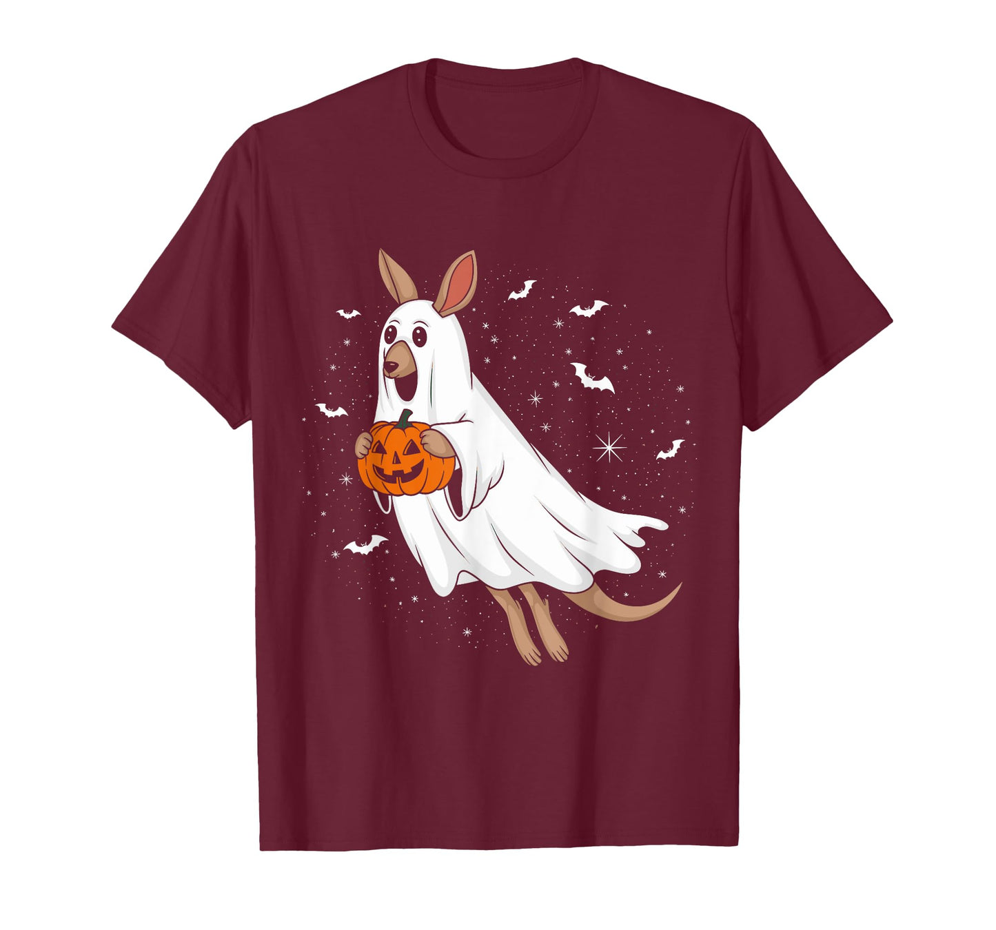 Funny Ghost Kangaroo Lovers Spooky Halloween Costume T-Shirt