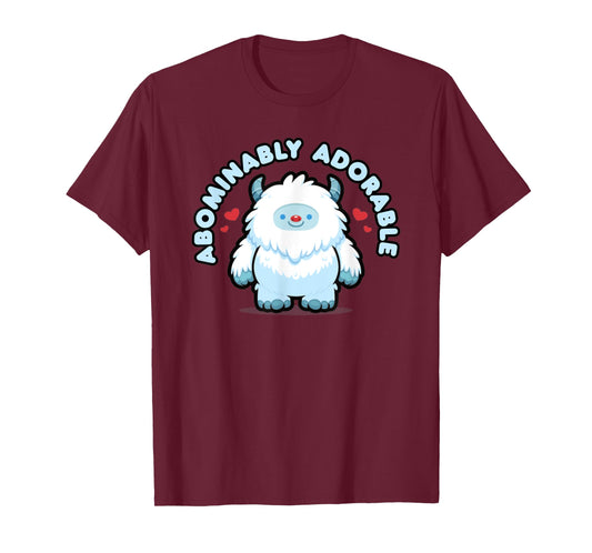 Abominably Adorable Kawaii Yeti Cartoon Snow Monster T-Shirt