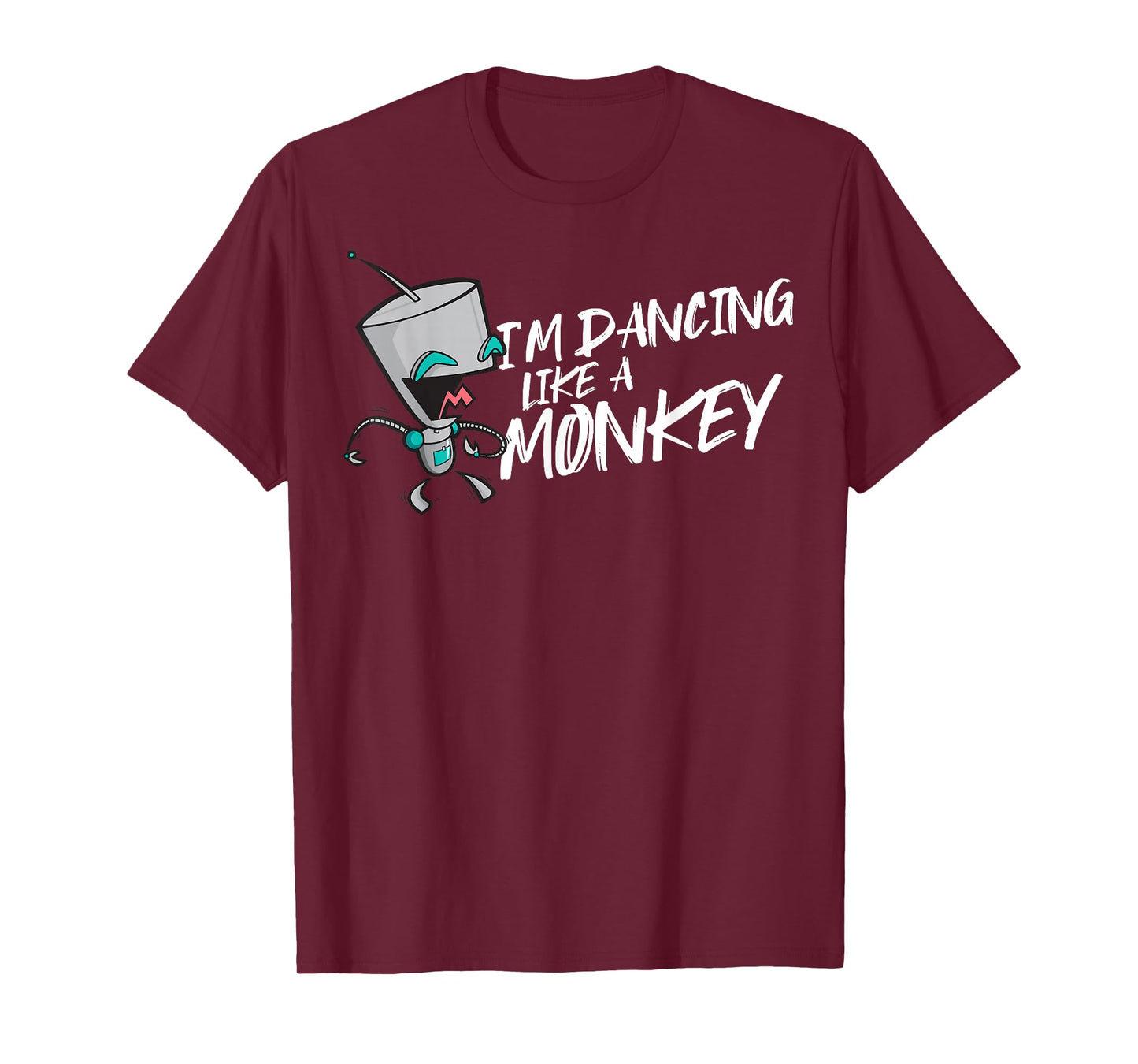 Invader Zim Gir I'm Dancing Like A Monkey Portrait T-Shirt