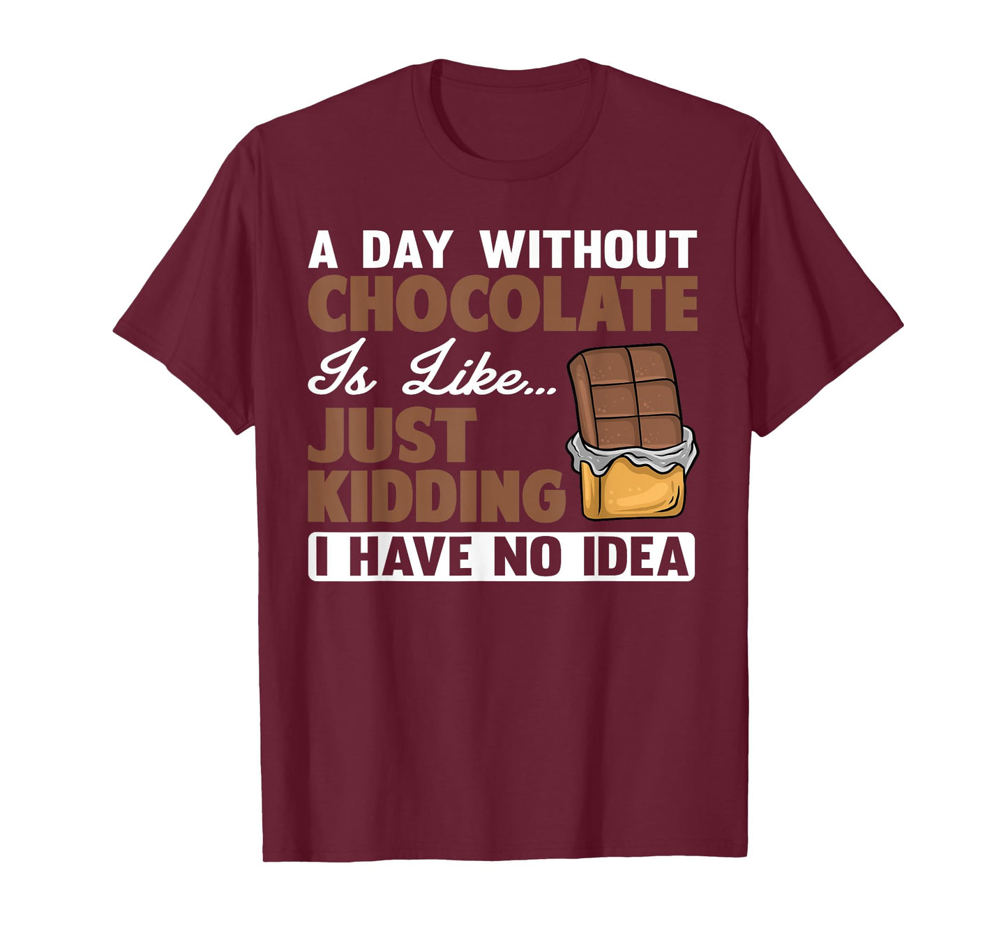 Cool Chocolate For Men Women Dark Chocolate Lover Candy Bar T-Shirt