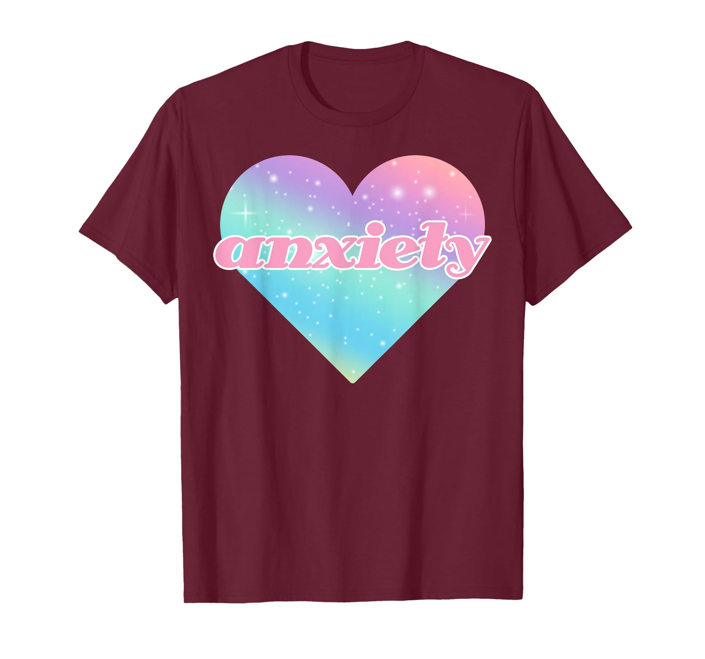 Kawaii Pastel Goth Anxiety Space Heart T-Shirt