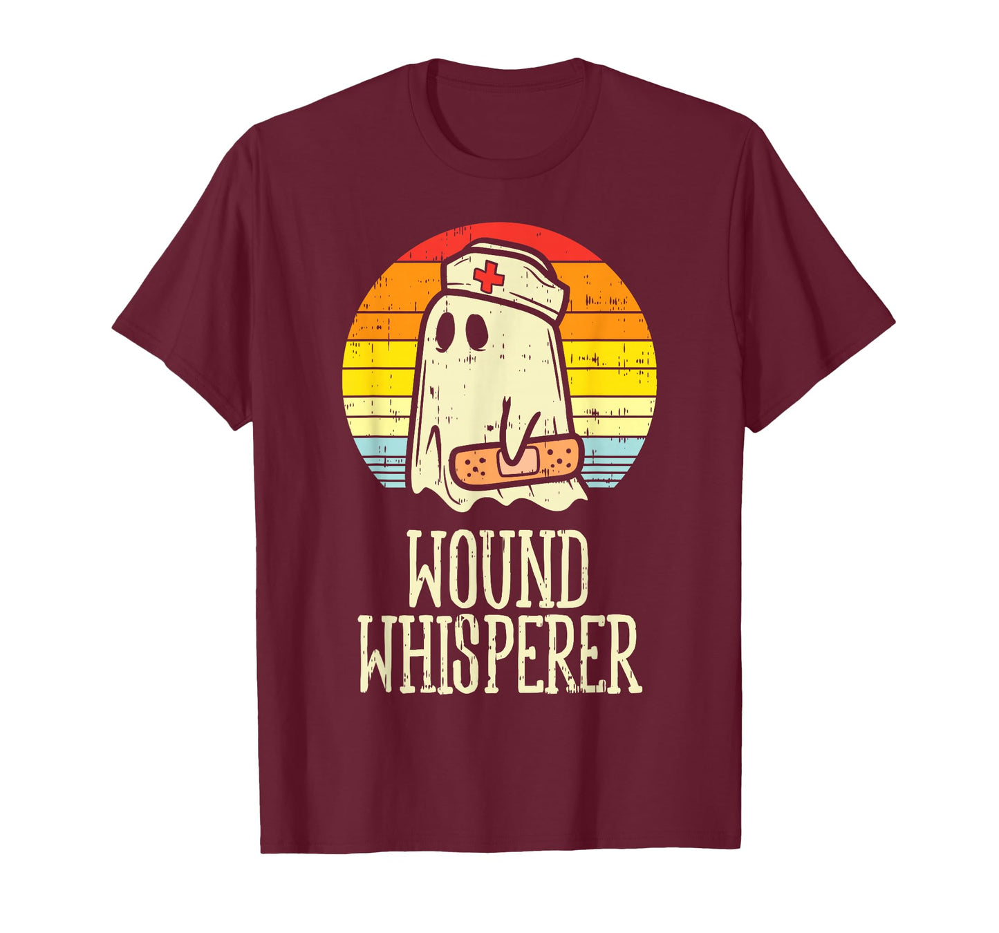 Wound Whisperer Ghost Nurse Boo Halloween Nursing RN T-Shirt