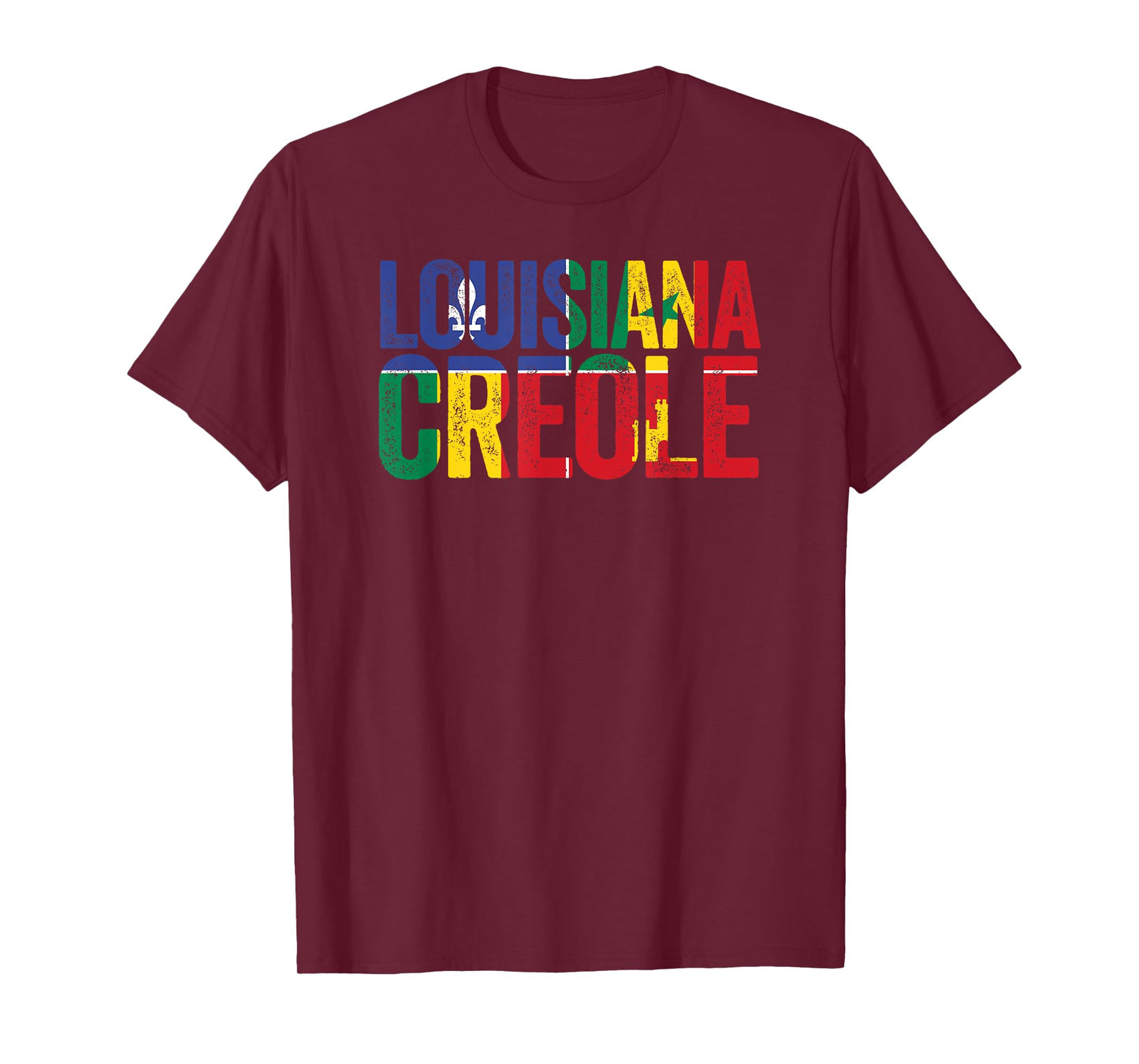 Louisiana Creole Flag Vintage T-Shirt