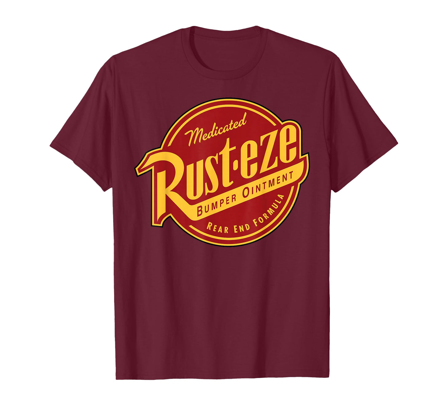 Disney Pixar Cars 2 Rust-Eze Ointment Vintage Badge Logo T-Shirt