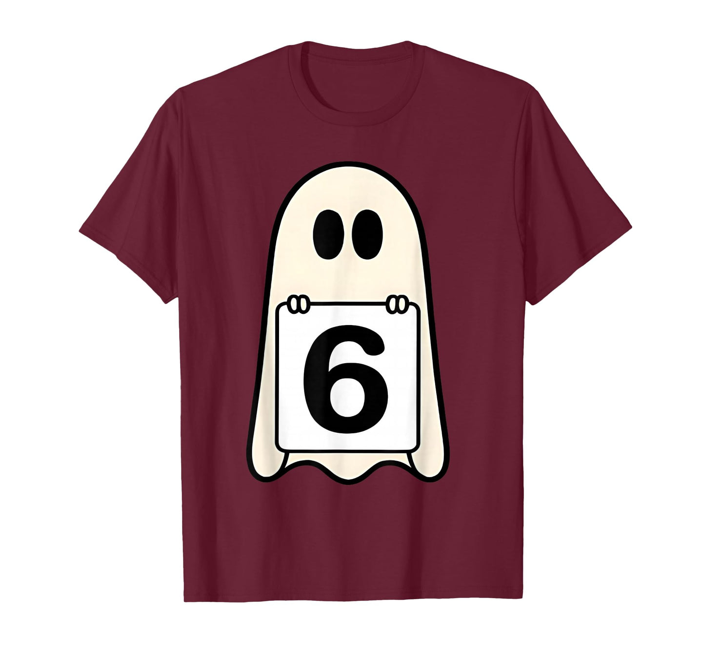 Spooky Number 6 Matching Halloween Costume Group Meme Ghost T-Shirt