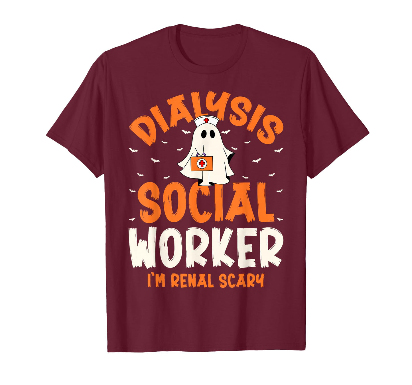 Dialysis Social Worker Renal Scary Ghost Spooky Halloween T-Shirt